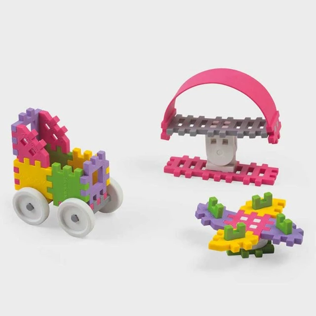 35 Piece Mini Waffle Builder - Pink