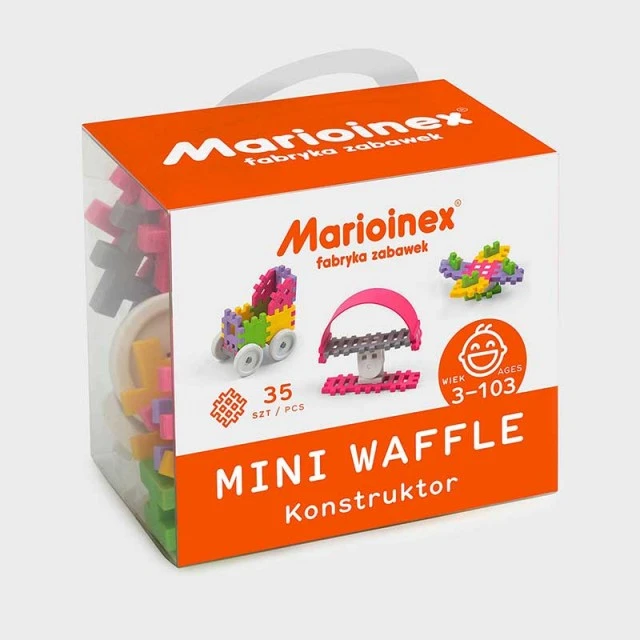 35 Piece Mini Waffle Builder - Pink