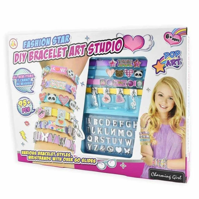 DIY charm bracelet kids set, 95 pieces