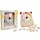 Educational wooden clock Teddy Bear with calendar for children over 2 years old
