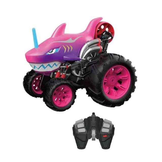 Off-road jeep with RC control and 360° rotation - pink