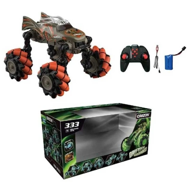 Off-road jeep with folding wheels and RC control 1:18