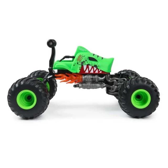 Off-road car with rotating front wheels, RC 1:16 in green color