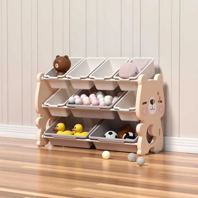 Plastic shelf for children’s toys - Pink bear