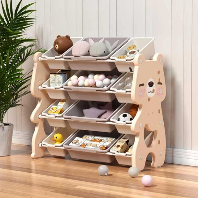 Plastic shelf for children’s toys - Pink bear