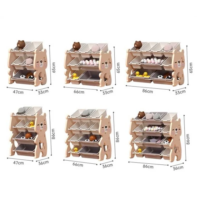 Plastic shelf for children’s toys - Pink bear