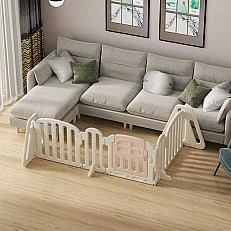 Baby and child playpen for corner spaces