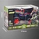 Radio-controlled off-road car 1:10, with remote control and big tires, red