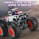 Radio-controlled off-road car 1:10, with remote control and big tires, red
