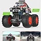 Radio-controlled off-road car 1:10, with remote control and big tires, red