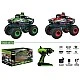 Radio-controlled off-road car 1:10, with remote control and big tires, green