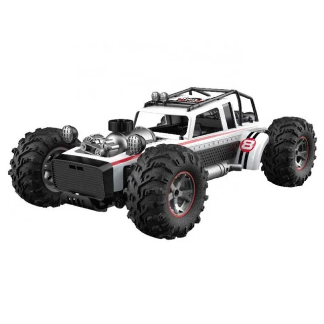 Racing jeep with smoke effect, RC control 1:10, white