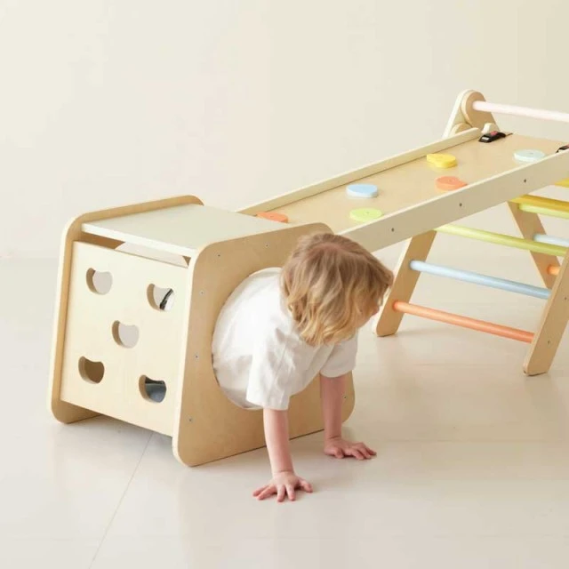Classic World 5-in-1 Foldable Wooden Climbing Set for Children Over 1 Year Old
