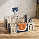 Foldable baby playpen with basketball hoop, Blue Bear