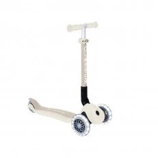 Foldable eco scooter with 3 wheels GLOBBER JUNIOR FOLDABLE LIGHTS ECO - coconut color