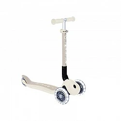 Foldable eco scooter with 3 wheels GLOBBER JUNIOR FOLDABLE LIGHTS ECO - coconut color