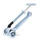 Foldable eco scooter with 3 wheels GLOBBER JUNIOR FOLDABLE LIGHTS ECOLOGIC - blueberry color