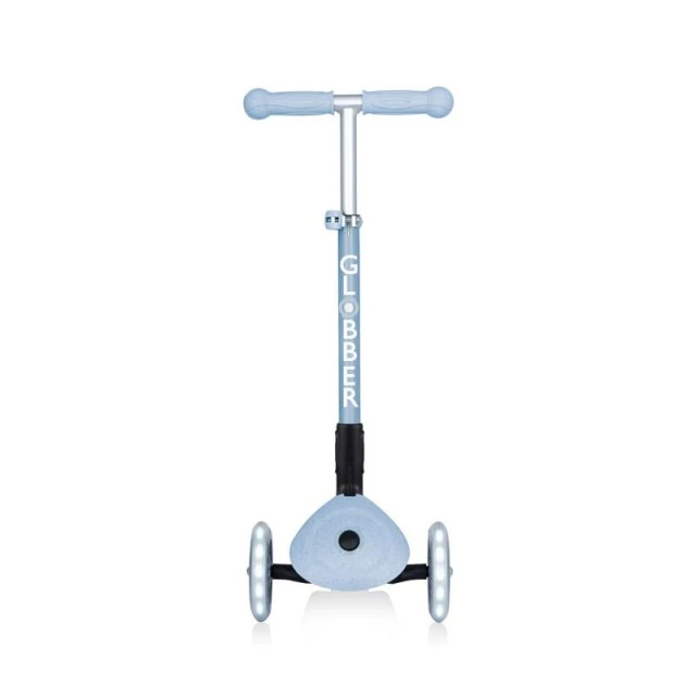 Foldable eco scooter with 3 wheels GLOBBER JUNIOR FOLDABLE LIGHTS ECOLOGIC - blueberry color