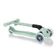 Foldable eco scooter with 3 wheels GLOBBER JUNIOR FOLDABLE LIGHTS ECOLOGIC - pistachio color