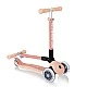 Foldable eco scooter with 3 wheels GLOBBER JUNIOR FOLDABLE LIGHTS ECOLOGIC - peach color