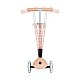 Foldable eco scooter with 3 wheels GLOBBER JUNIOR FOLDABLE LIGHTS ECOLOGIC - peach color