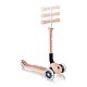 Foldable eco scooter with 3 wheels GLOBBER JUNIOR FOLDABLE LIGHTS ECOLOGIC - peach color