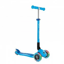 Folding scooter GLOBBER PRIMO FOLDABLE LIGHTS - sky blue