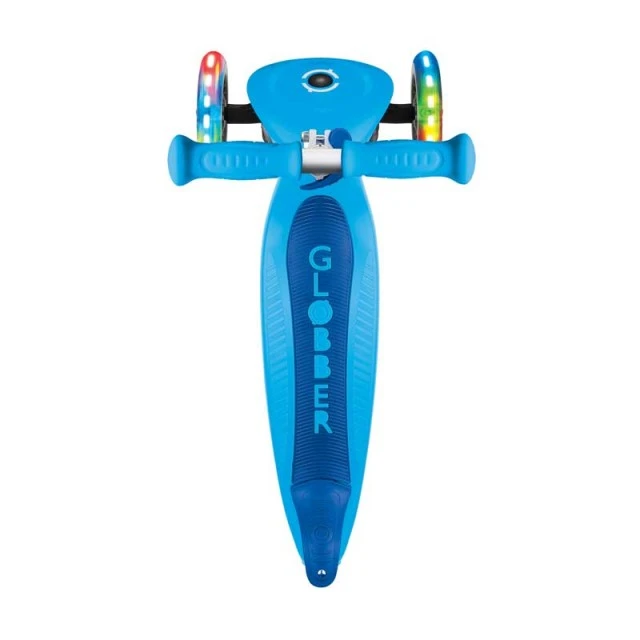 Folding scooter GLOBBER PRIMO FOLDABLE LIGHTS - sky blue