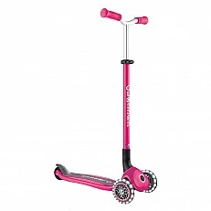 Globber Master lights three-wheeled folding scooter - pink