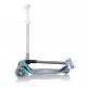 Globber Primo Foldable Lights Folding Scooter with Glowing Tires, Pastel Blue
