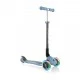 Globber Primo Foldable Lights Folding Scooter with Glowing Tires, Pastel Blue