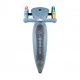 Globber Primo Foldable Lights Folding Scooter with Glowing Tires, Pastel Blue