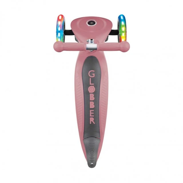 Сгъваема тротинетка със светещи гуми Globber Primo Foldable Lights, Пепел от рози