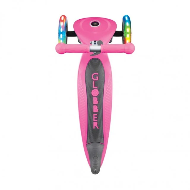 Сгъваема тротинетка със светещи гуми Globber Primo Foldable Lights, Розова