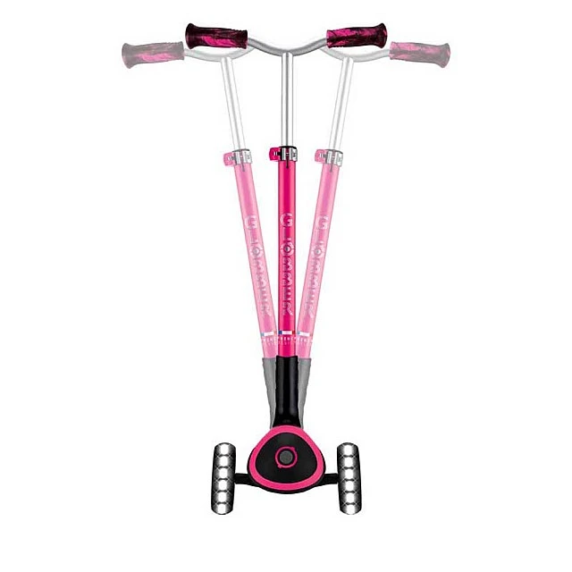 Folding scooter for children over 4 years old GLOBBER ACE LIGHTS, pink