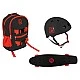 Backpack + helmet + skateboard set, Funbee is pink/grey