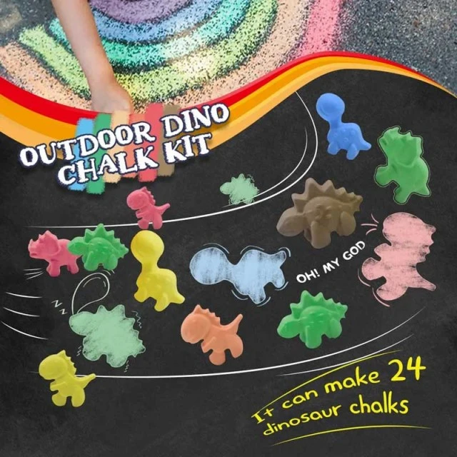 STEAM kit - Make your own coloured chalk - Dino