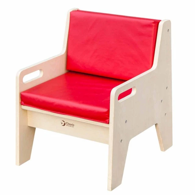 Upholstered children’s chair with backrest