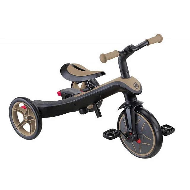 4-in-1 GLOBBER EXPLORER TRIKE tricycle with canopy in beige color