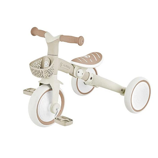 Триколка с родителски контрол 3 в 1 GLOBBER LEARNING TRIKE PLUS, бежова