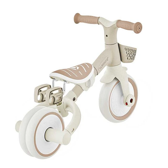 Триколка с родителски контрол 3 в 1 GLOBBER LEARNING TRIKE PLUS, бежова