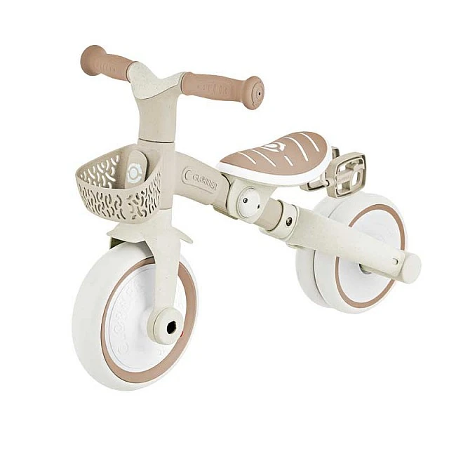 Триколка с родителски контрол 3 в 1 GLOBBER LEARNING TRIKE PLUS, бежова