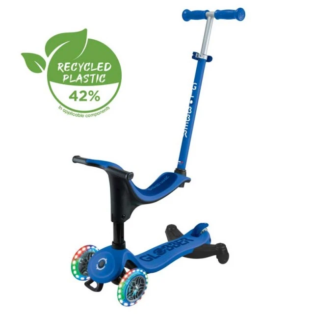 Scooter 4 in 1 GLOBBER GO UP SPORTY LIGHTS 360° - blue