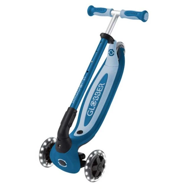 5-in-1 scooter GLOBBER GO UP BABY LEARN 360° FLASH LIGHTS, dark blue