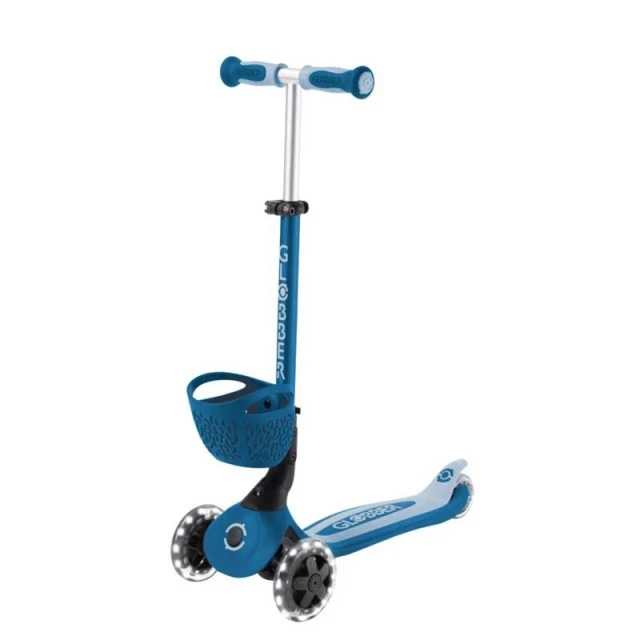 5-in-1 scooter GLOBBER GO UP BABY LEARN 360° FLASH LIGHTS, dark blue