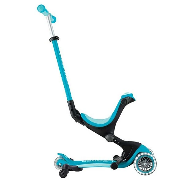 Scooter 5 in 1 GLOBBER GO UP DELUXE LIGHTS 360° - aqua