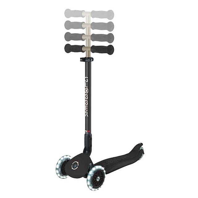 Scooter 5 in 1 GLOBBER GO UP DELUXE LIGHTS 360° - black