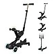 Scooter 5 in 1 GLOBBER GO UP DELUXE LIGHTS 360° - black