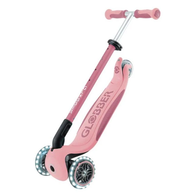 5 in 1 scooter GLOBBER GO UP DELUXE LIGHTS 360° - pastel pink