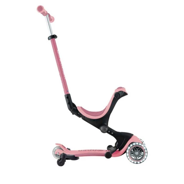 5 in 1 scooter GLOBBER GO UP DELUXE LIGHTS 360° - pastel pink